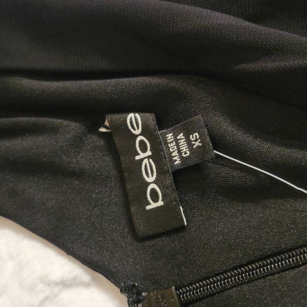 BEBE Black Dress, Women's Extra Small, New With Tags! - Picture 4 of 8